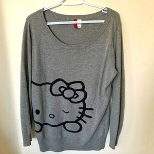 H & M Divided Hello Kitty Gray Sweater ❤️